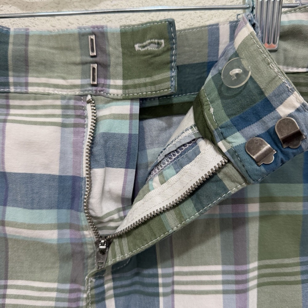 Sonoma Plaid Skort Women's size 10 Y2K Academia Pockets Green Blue Cotton - Picture 4 of 7